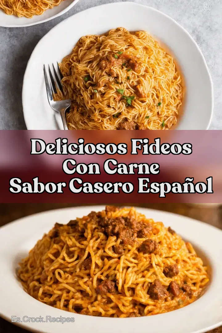 Deliciosos FIDEOS CON CARNE Sabor Casero Espa&ntilde;ol