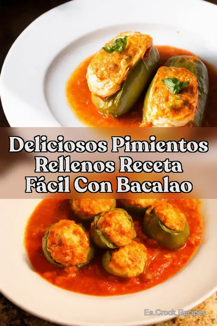 Deliciosos Pimientos Rellenos Receta F&aacute;cil con Bacalao