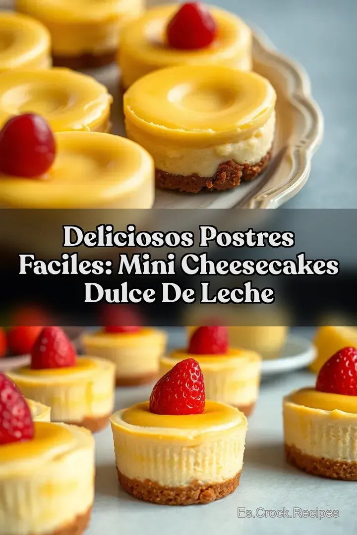 Deliciosos Postres Faciles: Mini Cheesecakes Dulce de Leche