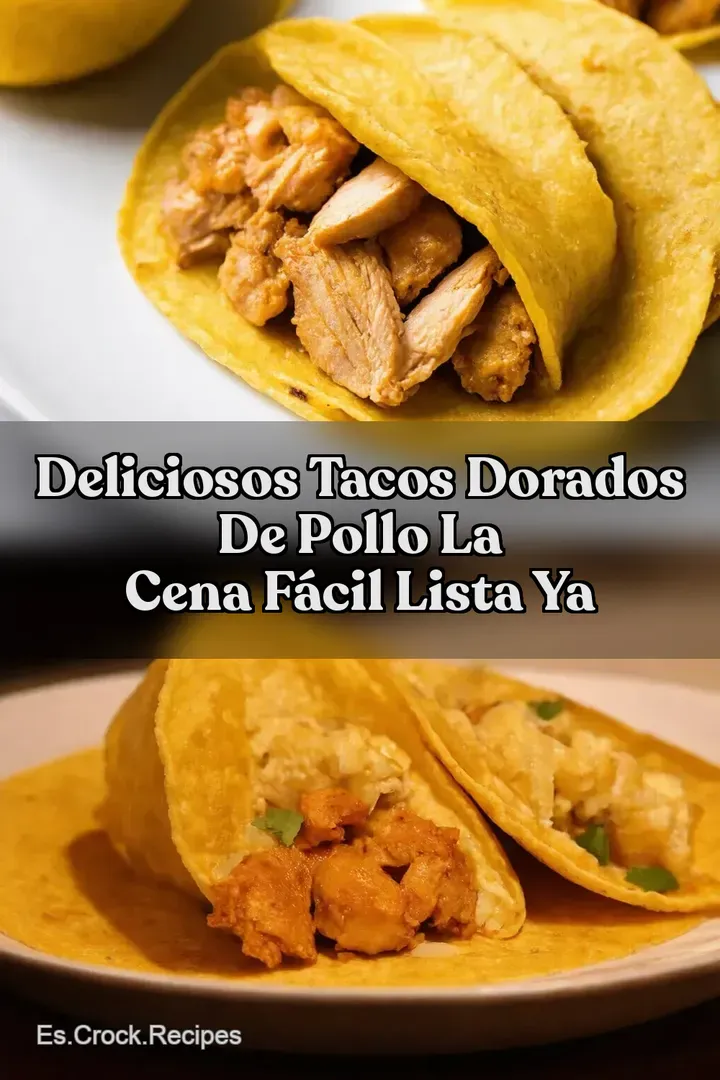 Deliciosos Tacos Dorados de Pollo La CENA F&aacute;cil Lista Ya