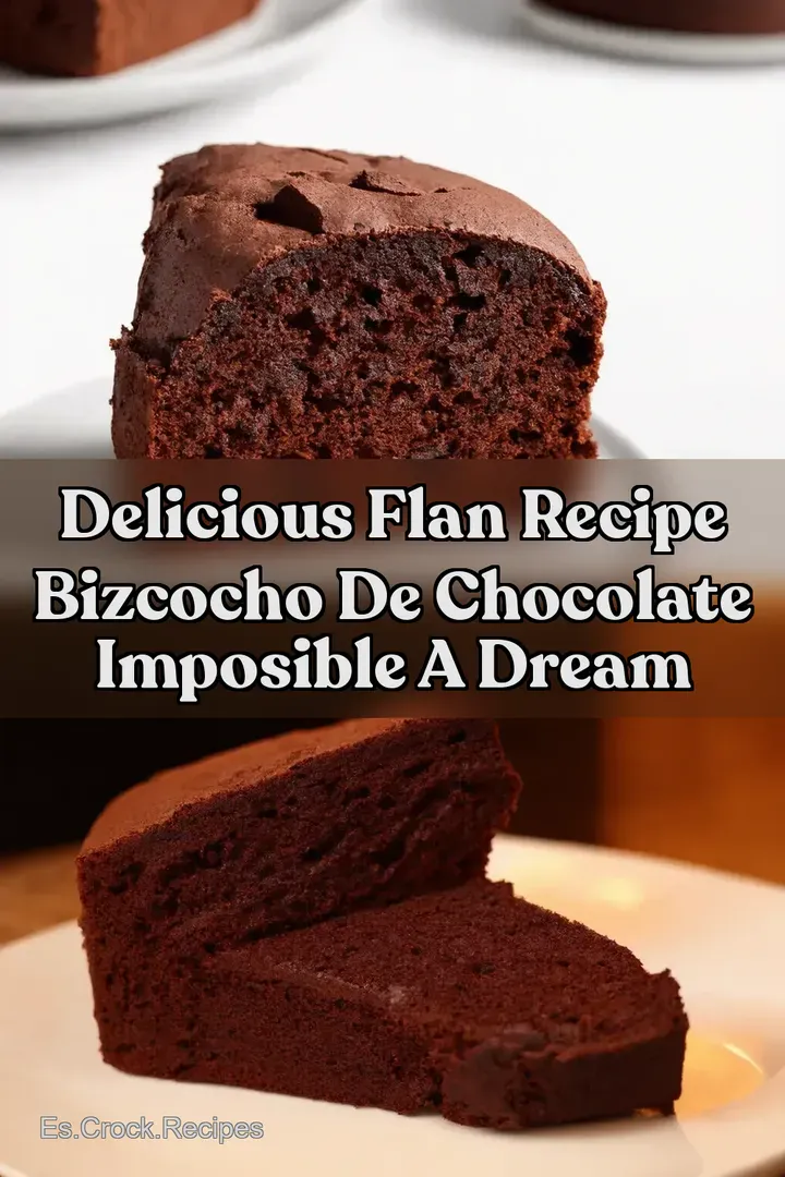 Delicious Flan Recipe BIZCOCHO DE CHOCOLATE IMPOSIBLE A Dream