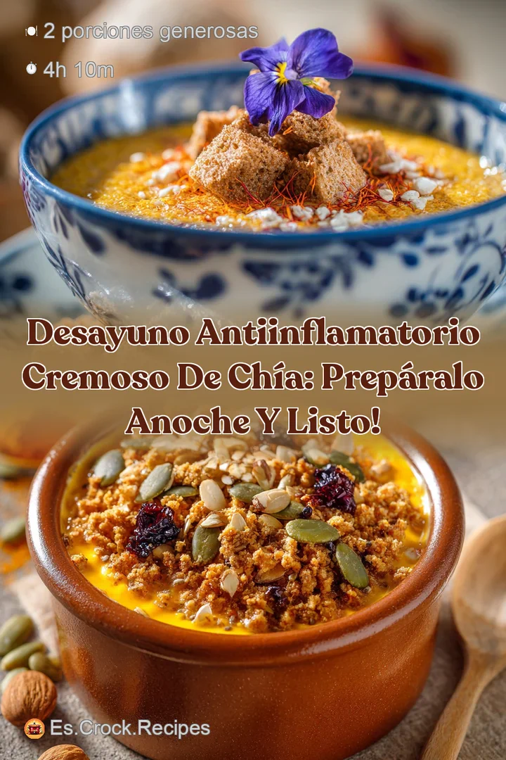 Desayuno antiinflamatorio cremoso de Ch&iacute;a: Prep&aacute;ralo anoche y listo!