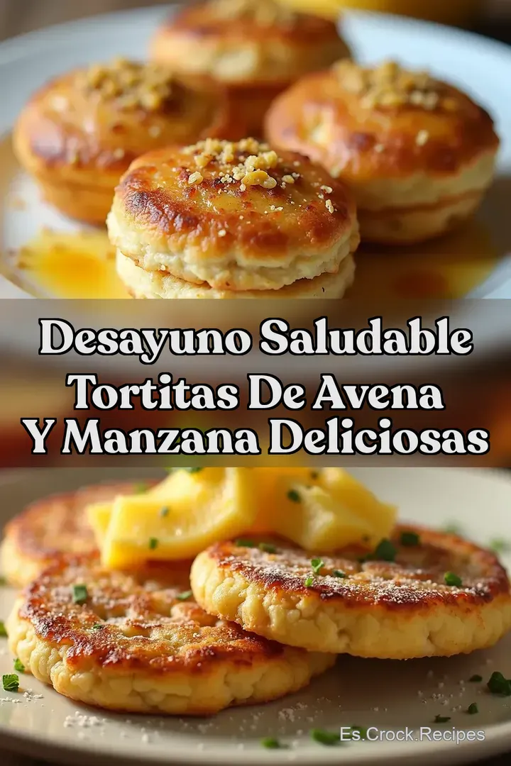 Desayuno Saludable Tortitas de Avena y Manzana Deliciosas