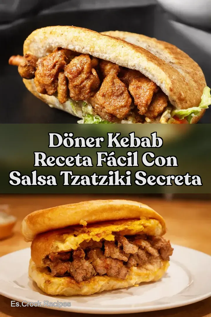 D&ouml;ner Kebab Receta F&aacute;cil con Salsa Tzatziki Secreta