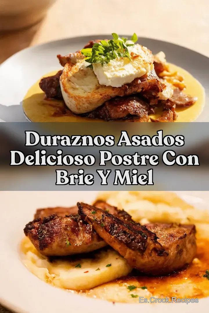 Duraznos Asados Delicioso Postre con Brie y Miel
