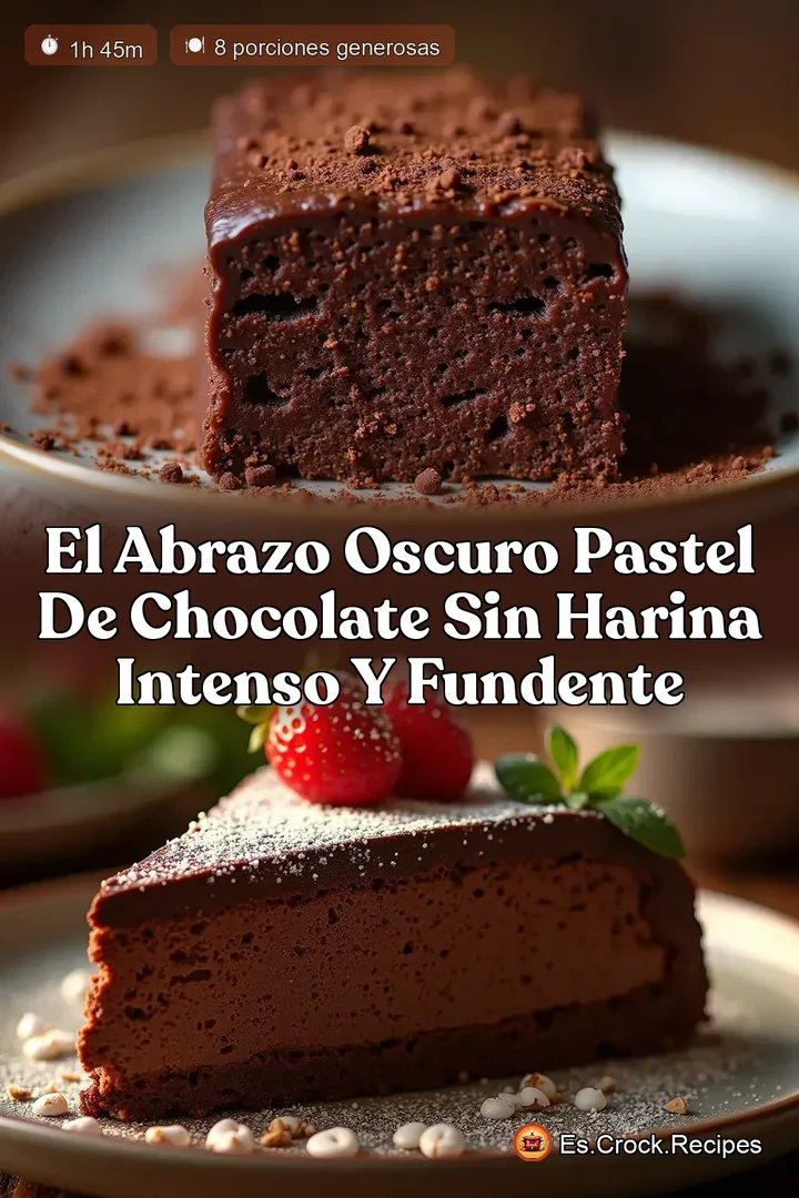 El Abrazo Oscuro Pastel de Chocolate Sin Harina Intenso y Fundente