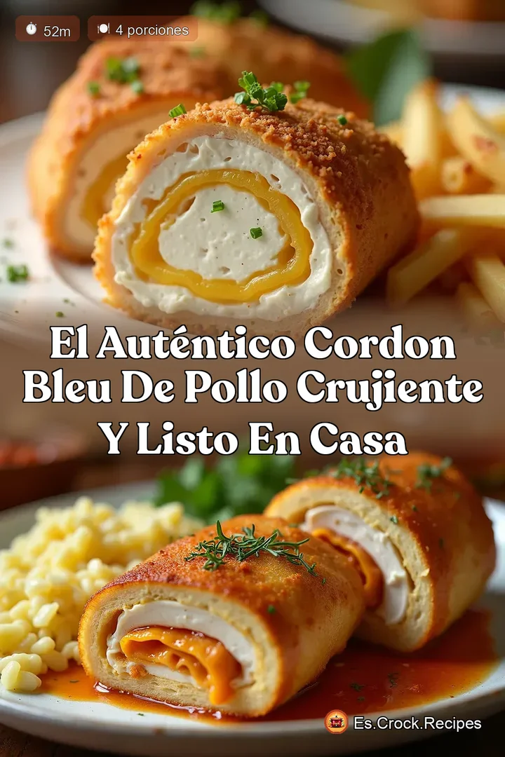 El Aut&eacute;ntico Cordon Bleu de Pollo Crujiente y Listo en Casa
