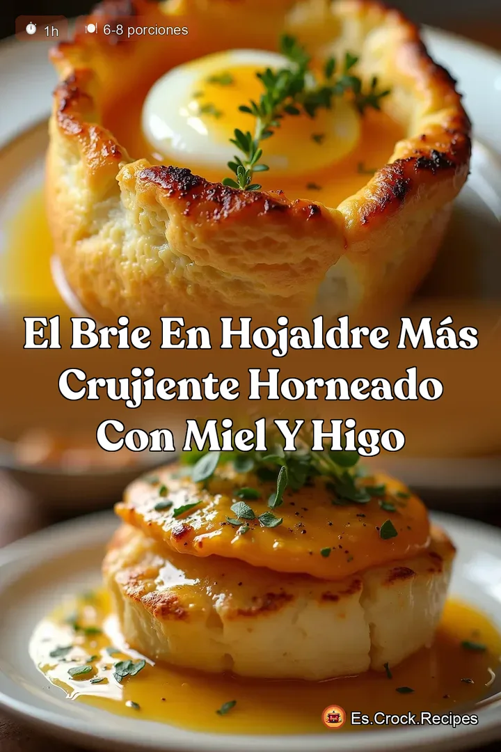 El Brie en Hojaldre m&aacute;s Crujiente Horneado con Miel y Higo