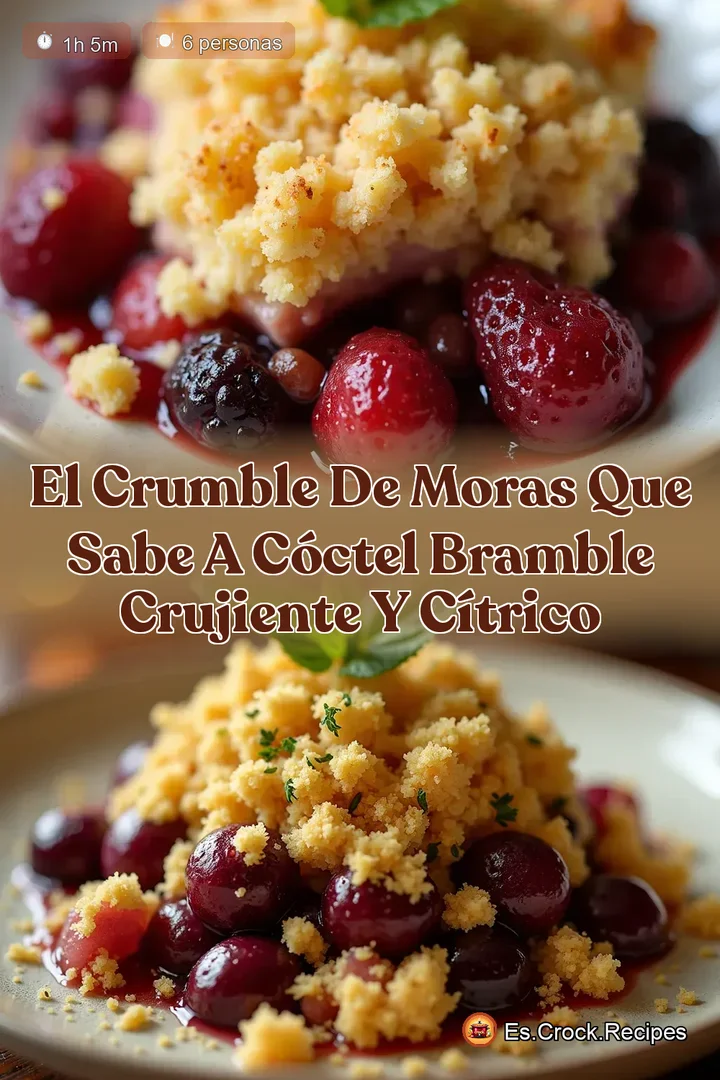 El Crumble de Moras que Sabe a C&oacute;ctel Bramble Crujiente y C&iacute;trico