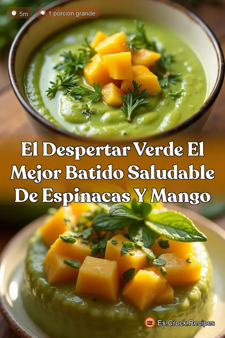 El Despertar Verde El Mejor Batido Saludable de Espinacas y Mango