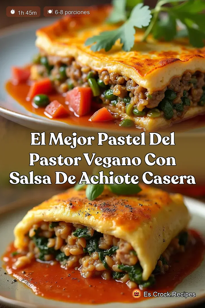 El Mejor Pastel del Pastor Vegano con Salsa de Achiote Casera