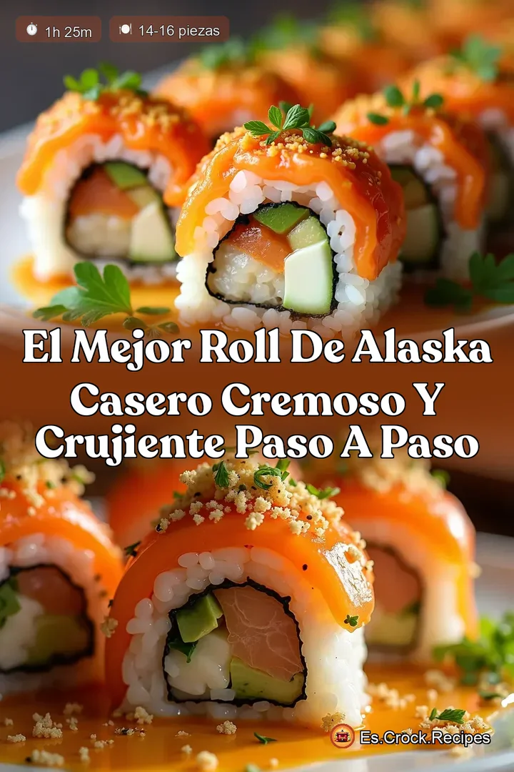 El Mejor Roll de Alaska Casero Cremoso y Crujiente Paso a Paso