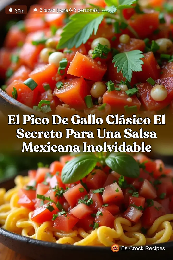 El Pico de Gallo Cl&aacute;sico El Secreto para una Salsa Mexicana Inolvidable