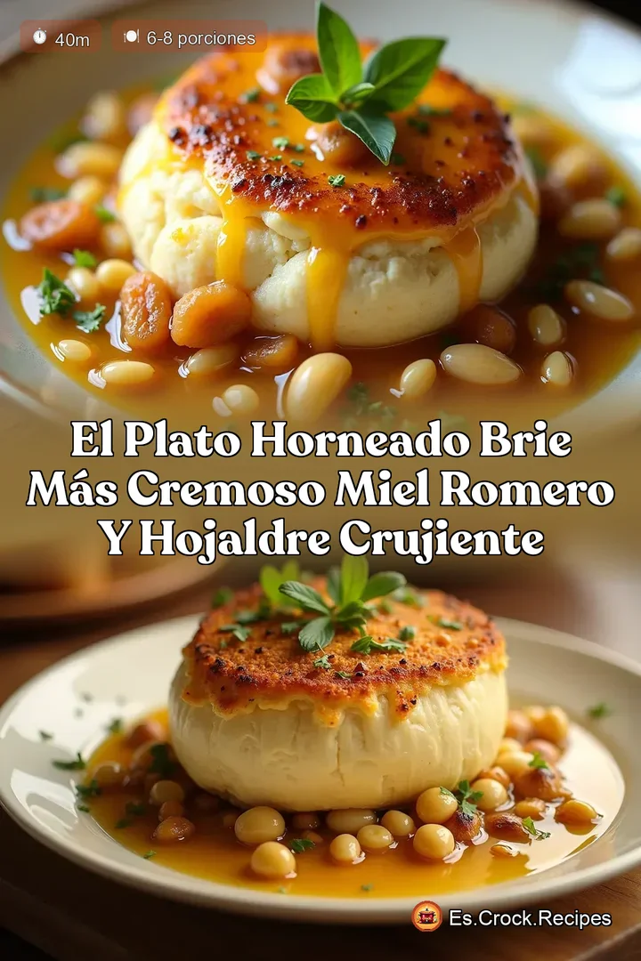 El Plato Horneado Brie m&aacute;s Cremoso Miel Romero y Hojaldre Crujiente