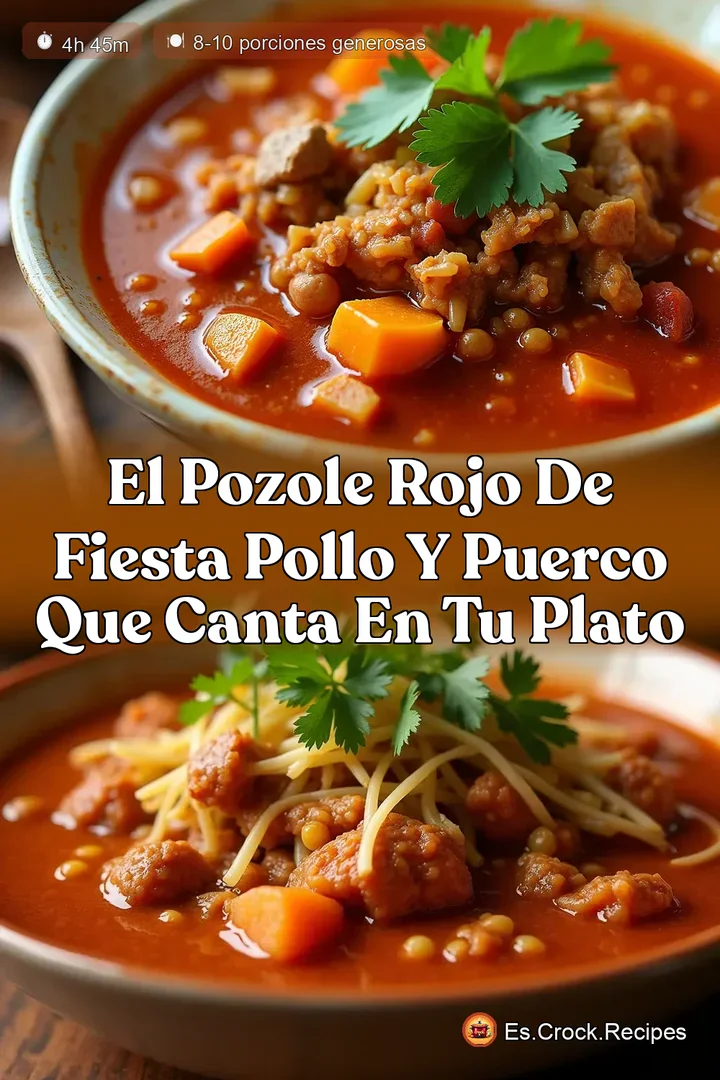El Pozole Rojo de Fiesta Pollo y Puerco que Canta en tu Plato