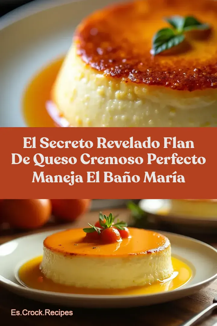 El Secreto Revelado Flan de Queso Cremoso Perfecto Maneja el Ba&ntilde;o Mar&iacute;a