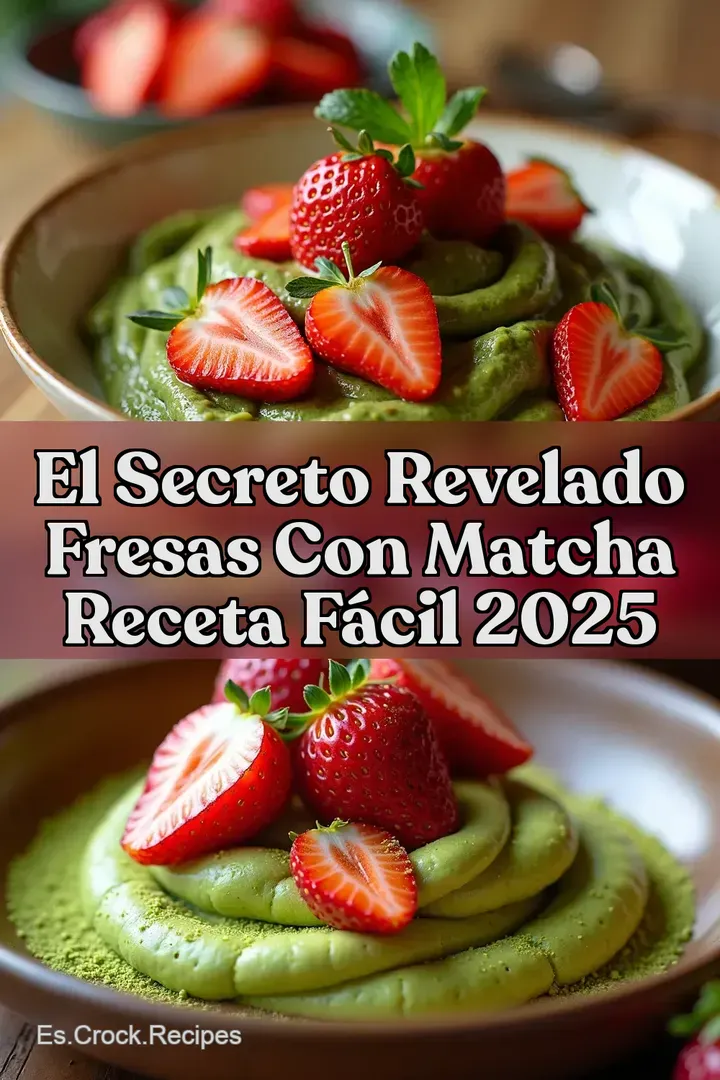 El Secreto Revelado Fresas con Matcha Receta F&aacute;cil 2025