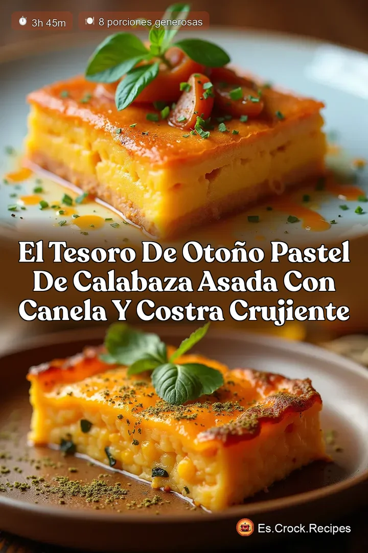 El Tesoro de Oto&ntilde;o Pastel de Calabaza Asada con Canela y Costra Crujiente
