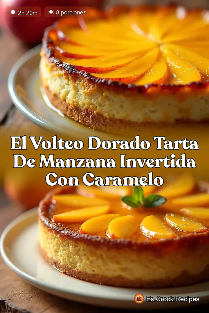 El Volteo Dorado Tarta de Manzana Invertida con Caramelo