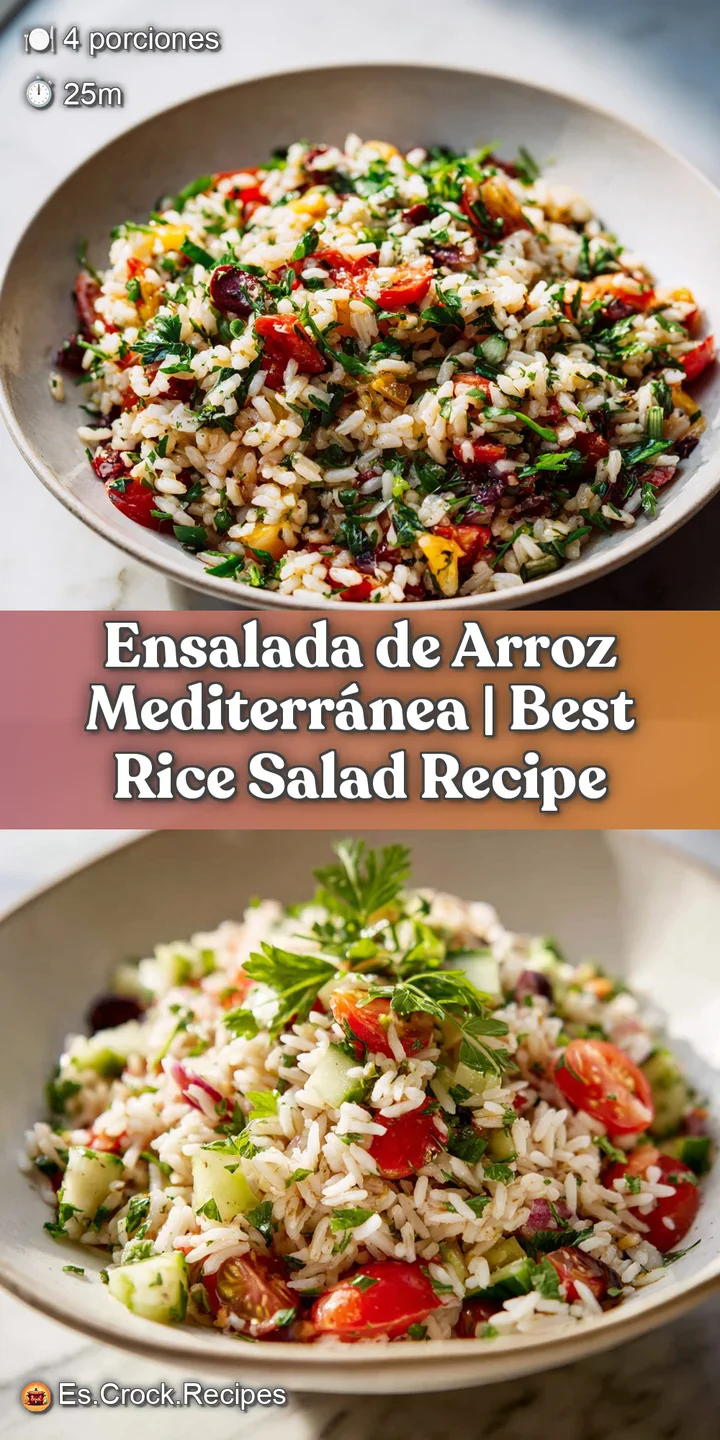 Close-up of fluffy rice mixed with glistening tuna, studded with juicy olives and red pepper pieces.