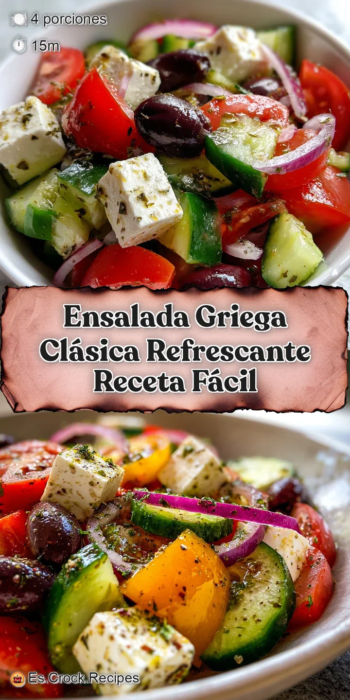 Close-up: sun-ripened tomatoes, salty olives, creamy feta in a Greek salad, vibrant colors enhanced by a glossy olive oil ...