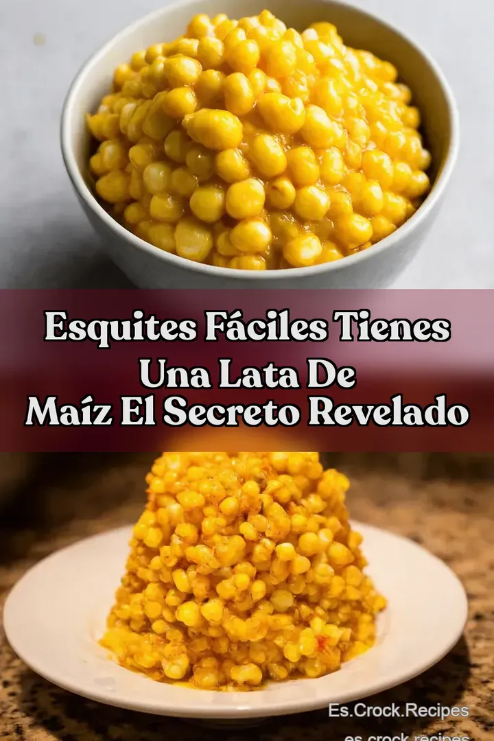 Esquites F&aacute;ciles Tienes una Lata de Ma&iacute;z El Secreto Revelado
