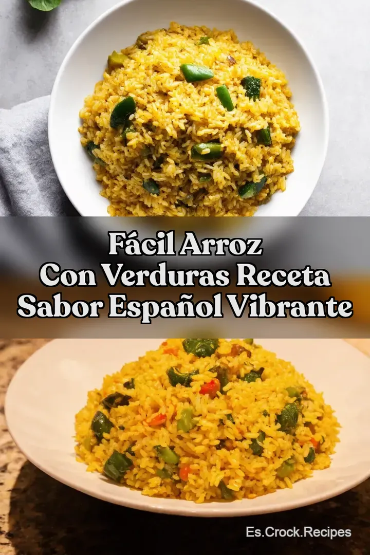 F&aacute;cil Arroz con Verduras Receta Sabor Espa&ntilde;ol Vibrante