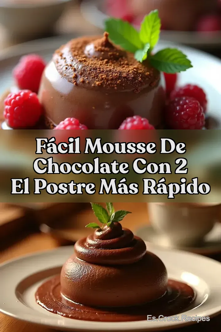 F&aacute;cil MOUSSE DE CHOCOLATE CON 2 El Postre M&aacute;s R&aacute;pido