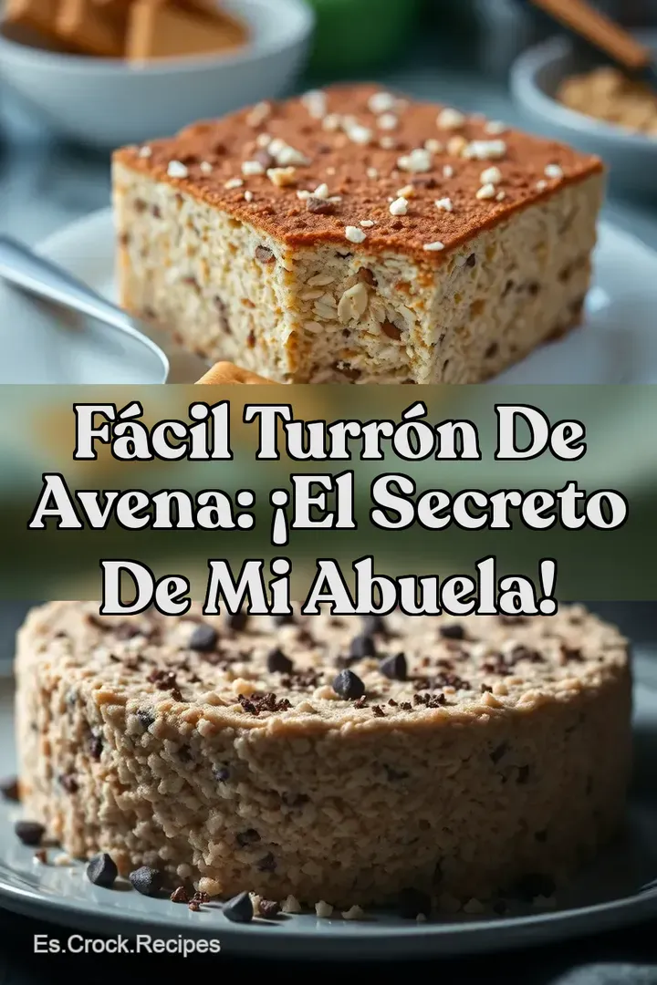 F&aacute;cil Turr&oacute;n de Avena: &iexcl;El Secreto de mi Abuela!