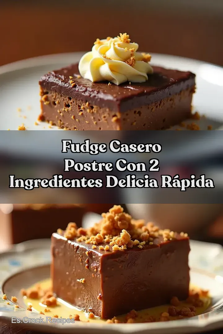 Fudge Casero POSTRE CON 2 INGREDIENTES Delicia R&aacute;pida