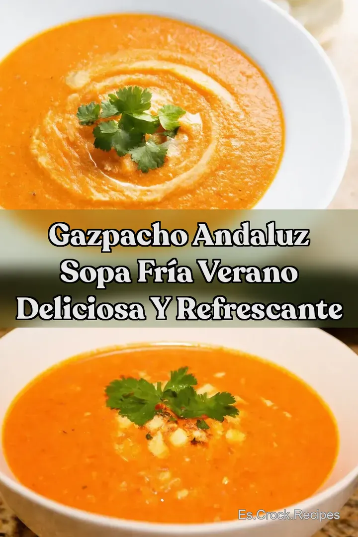 Gazpacho Andaluz Sopa Fr&iacute;a Verano Deliciosa y Refrescante