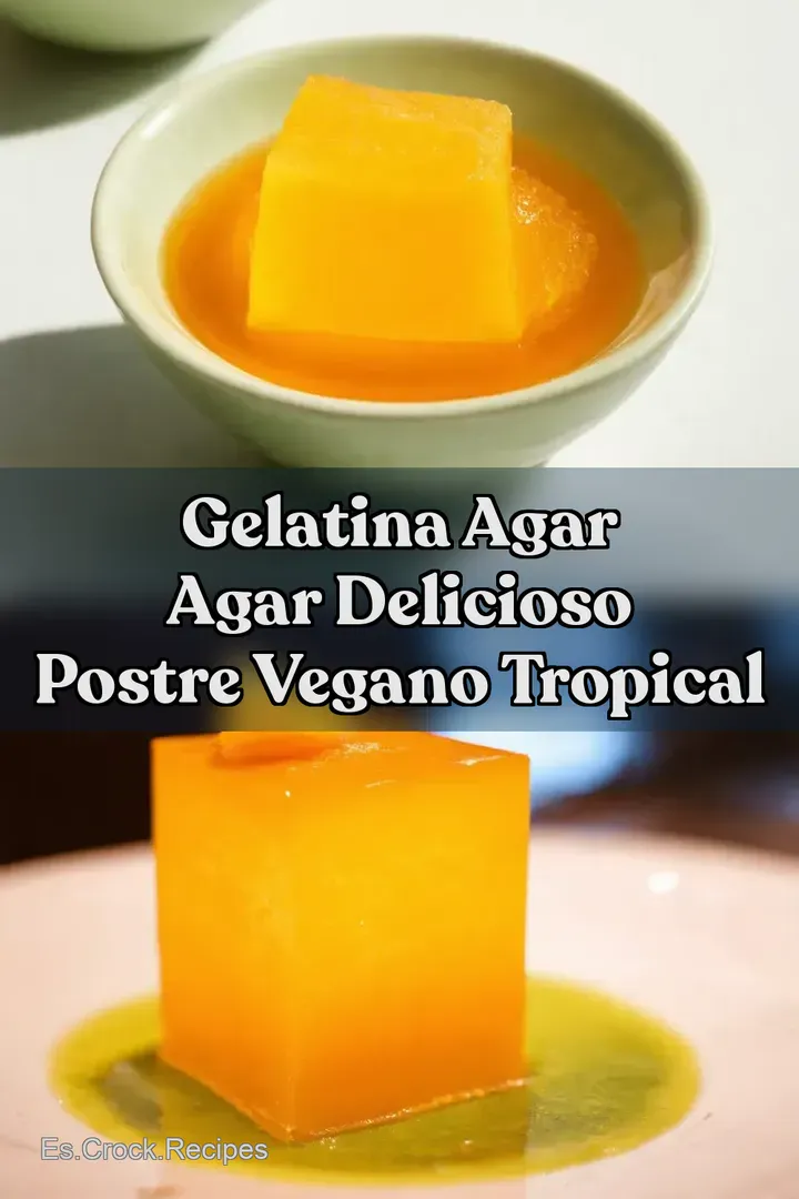 Gelatina Agar Agar Delicioso Postre Vegano Tropical