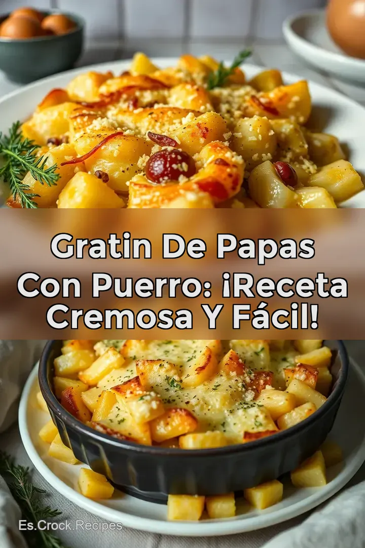 Gratin de Papas con Puerro: &iexcl;Receta Cremosa y F&aacute;cil!