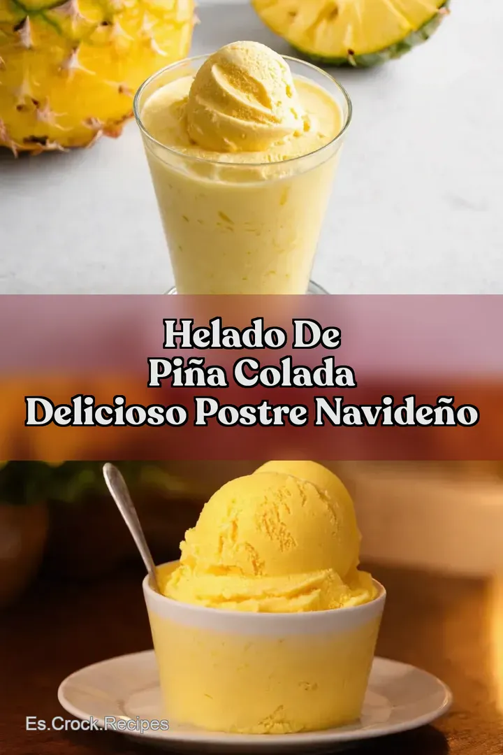 Helado de Pi&ntilde;a Colada Delicioso Postre Navide&ntilde;o