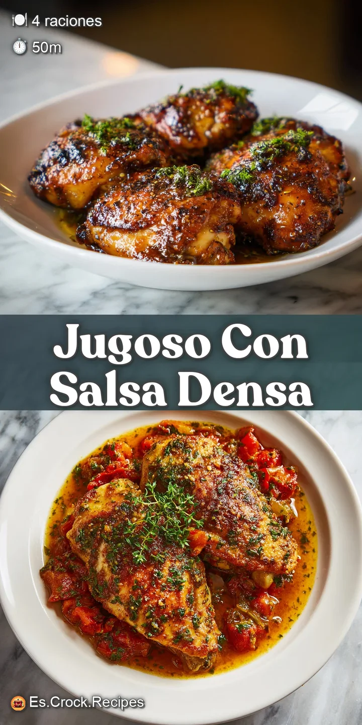 Close-up captures the glistening, caramelized texture of chicken coated in rich sauce. Steam rises, hints of pepper add co...