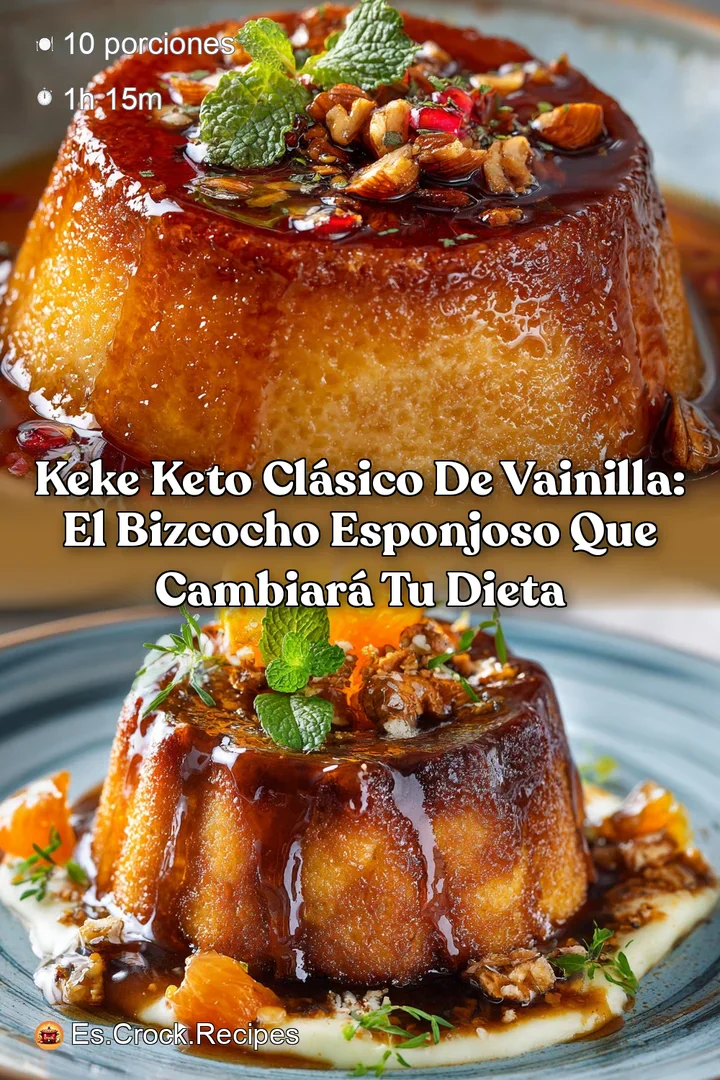Keke Keto Cl&aacute;sico de Vainilla: El Bizcocho Esponjoso que Cambiar&aacute; tu Dieta