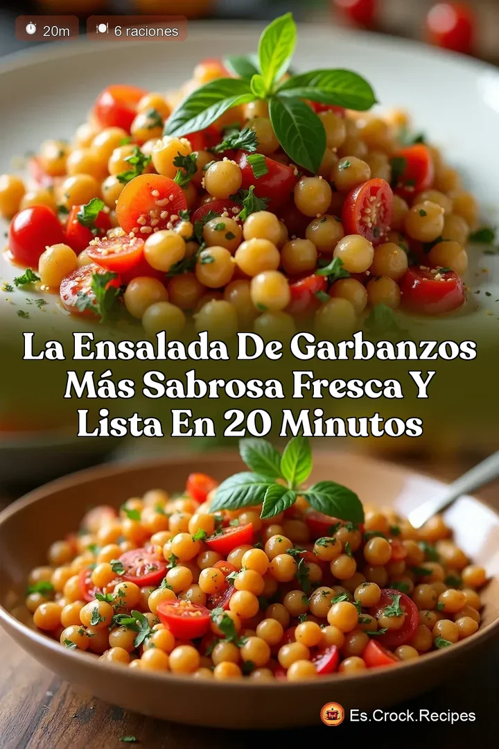 La Ensalada de Garbanzos m&aacute;s Sabrosa Fresca y Lista en 20 Minutos