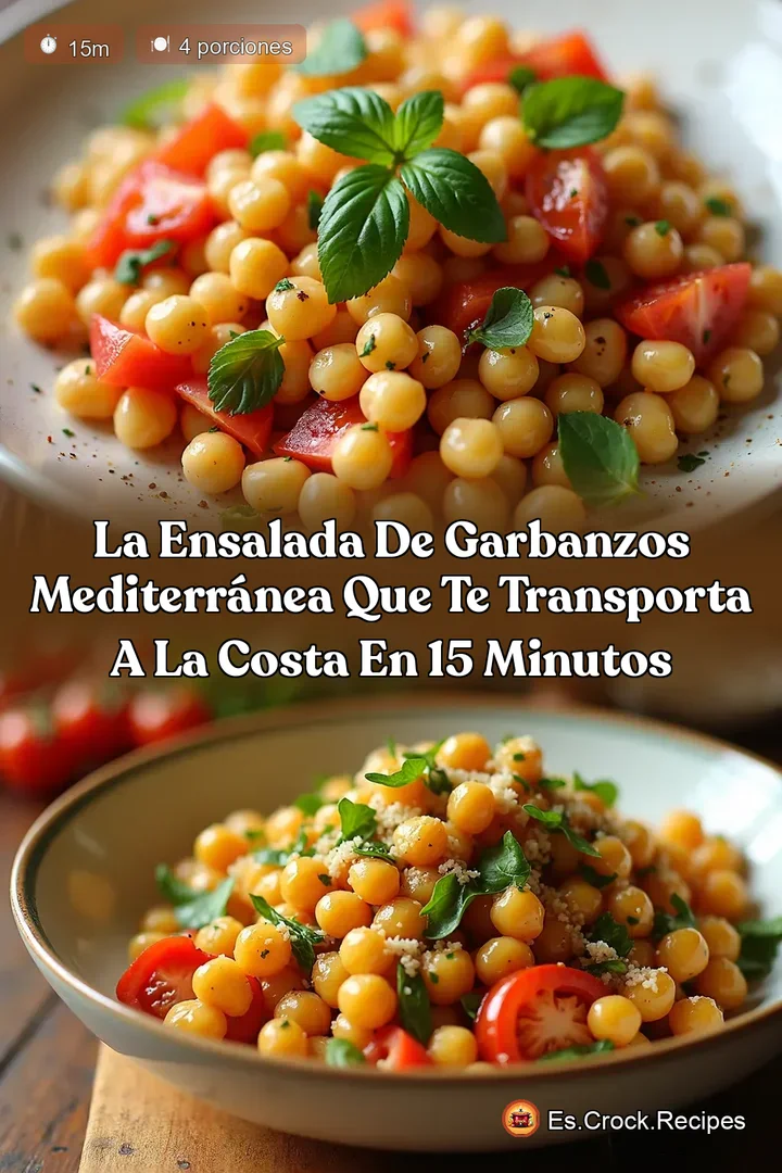 La Ensalada de Garbanzos Mediterr&aacute;nea que te transporta a la Costa en 15 Minutos