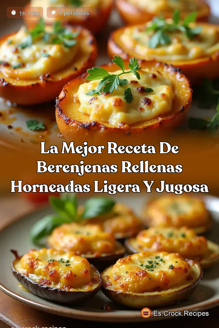 La Mejor Receta de Berenjenas Rellenas Horneadas Ligera y Jugosa