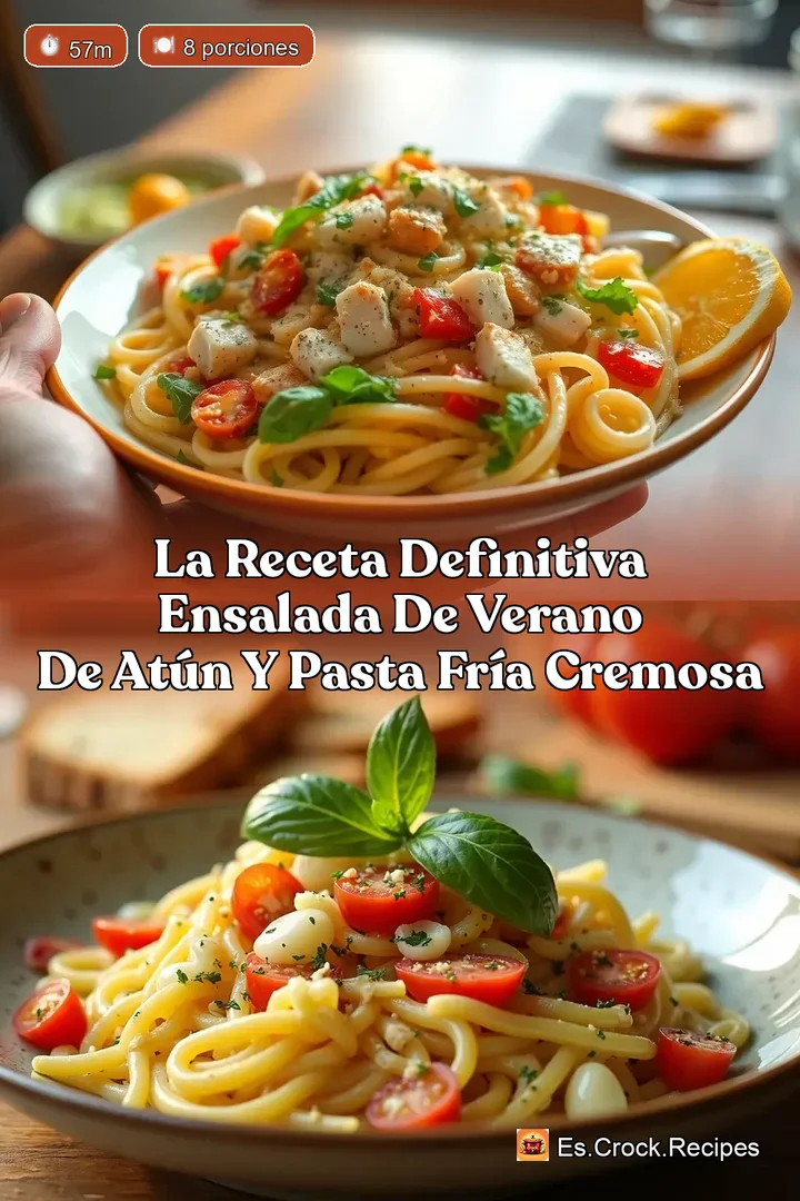 La Receta Definitiva Ensalada de Verano de At&uacute;n y Pasta Fr&iacute;a Cremosa