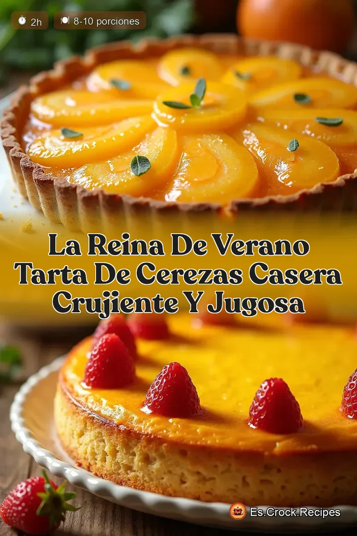 La Reina de Verano Tarta de Cerezas Casera Crujiente y Jugosa