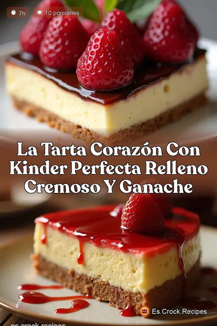 La Tarta Coraz&oacute;n con Kinder Perfecta Relleno Cremoso y Ganache