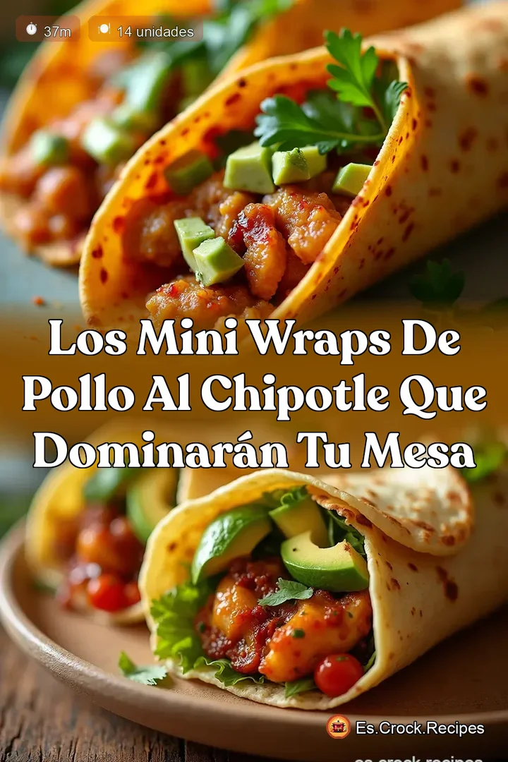 Los Mini Wraps de Pollo al Chipotle que Dominar&aacute;n tu Mesa