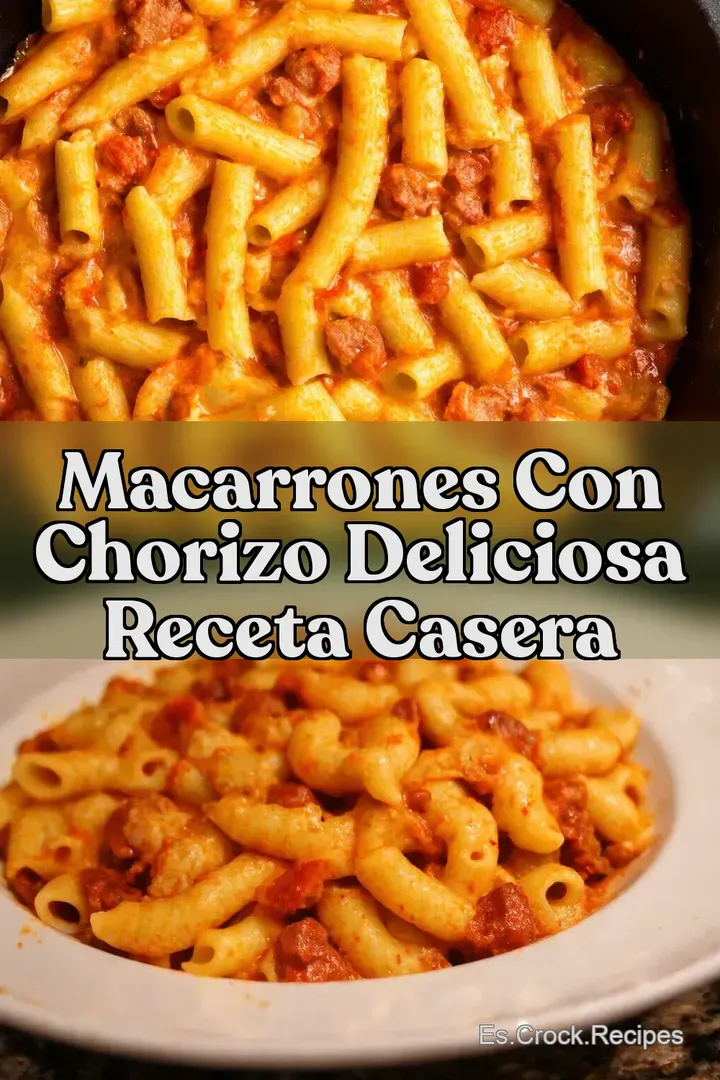 Macarrones Con Chorizo Deliciosa Receta Casera