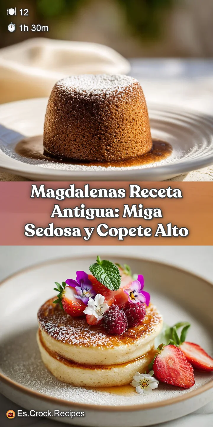 Close-up of a golden Magdalena; its porous texture and slightly cracked top beckon with warmth and homemade goodness.