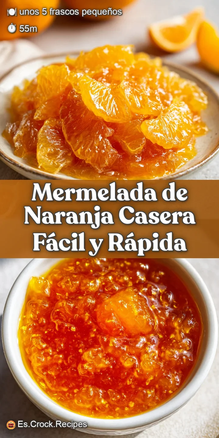 Close-up of chunky, translucent orange marmalade. Pieces of zest suspended in a rich, amber-colored, sugary syrup.