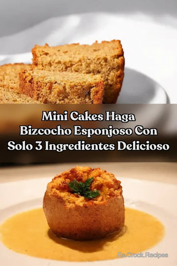 Mini Cakes Haga Bizcocho Esponjoso con solo 3 Ingredientes Delicioso