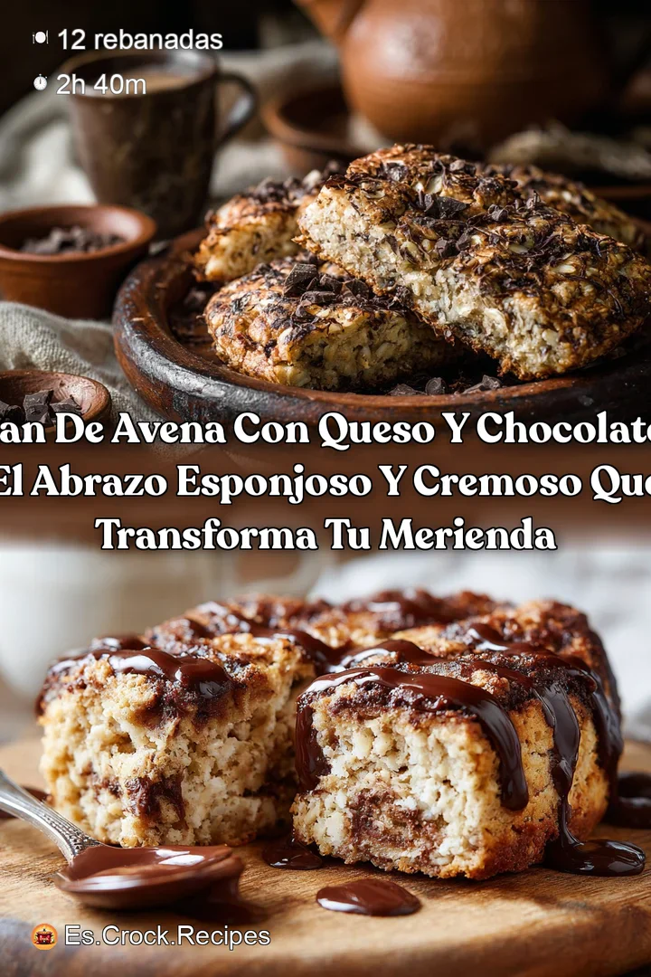 Pan de Avena con Queso y Chocolate: El abrazo esponjoso y cremoso que transforma tu merienda