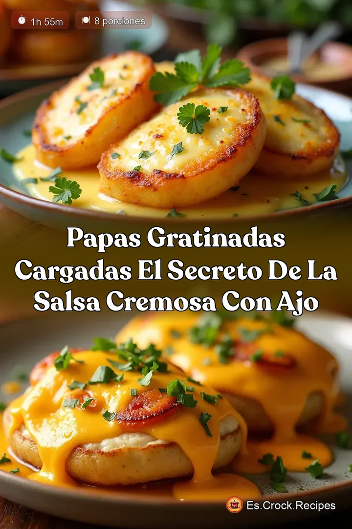 Papas Gratinadas Cargadas El Secreto de la Salsa Cremosa con Ajo