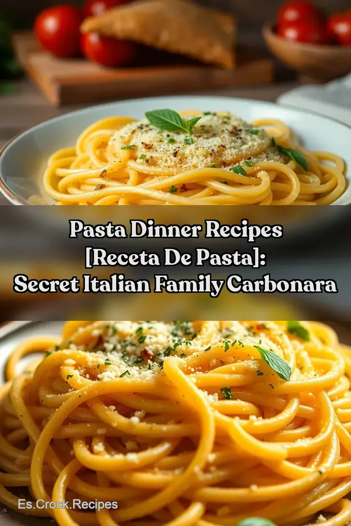 Pasta Dinner Recipes [receta de pasta]: Secret Italian Family Carbonara